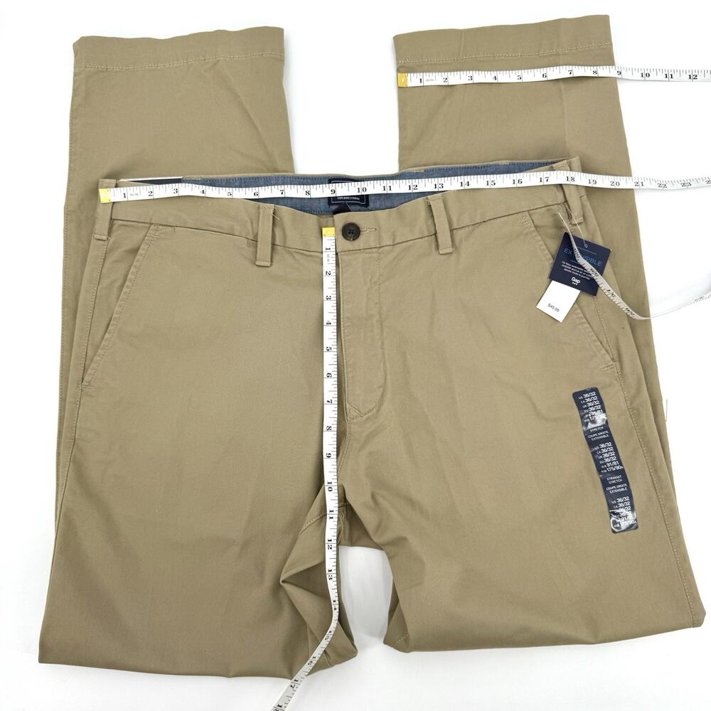 Gap Khakis Mens Straight Stretch Flat Front Dress Pants Size 36x32 Preppy Chinos - Picture 10 of 11